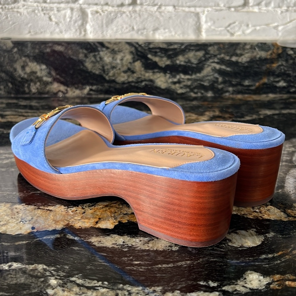NWOT Ralph Lauren Roxanne Embellished Platform Sandals - Picture 7 of 16